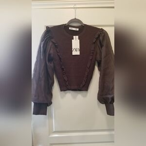 Zara Top Cropped sz M NWT